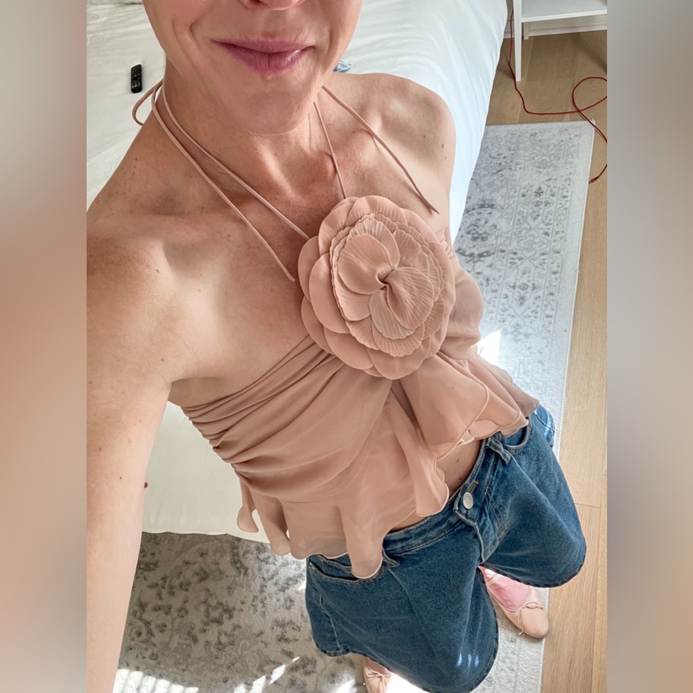 Ronny Kobo x Revolve Walker Top in Rose